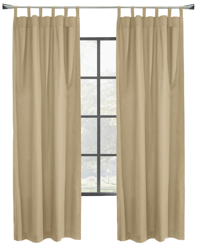 Thermalogic Weathermate Topsions Set Of 2 Room-darkening 40x63 Curtain Panels In Beige