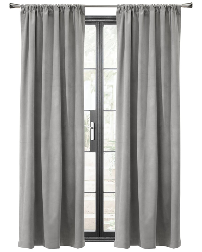 Thermalogic Seren Room-darkening Dual Header 50x95 Curtain Panel In Silver