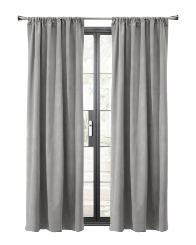 Thermalogic Seren Room-darkening Dual Header 50x108 Curtain Panel In Silver