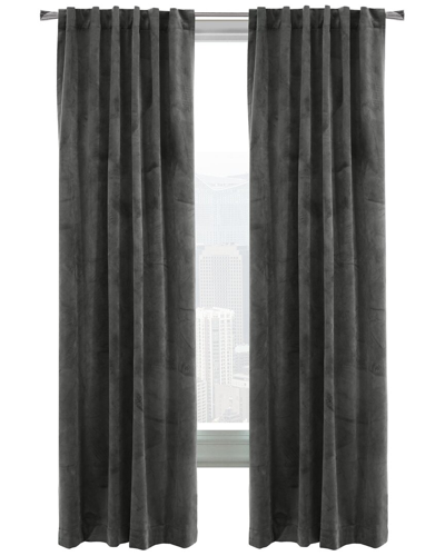 Thermalogic Seren Room-darkening Dual Header 50x108 Curtain Panel In Charcoal