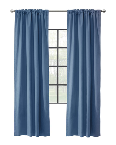 Thermalogic Weathermate Topsions Set Of 2 Room-darkening 40x84 Curtain Panels In Blue