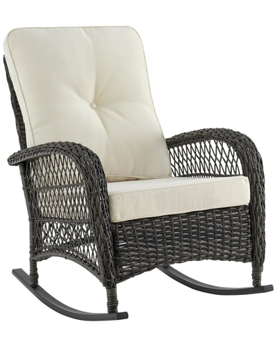 Manhattan Comfort Fruttuo Patio Rocking Chair In Multi