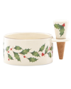 LENOX LENOX HOSTING THE HOLIDAYS WINE COASTER & STOPPER SET