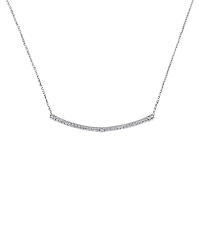 Diamond Select Cuts 14k 0.20 Ct. Tw. Diamond Curved Bar Necklace