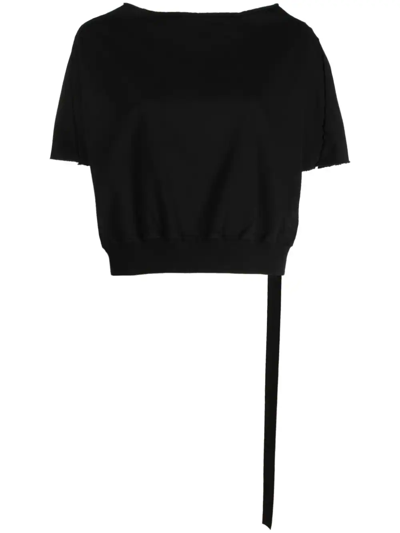 Rick Owens Drkshdw Boat-neck Cotton T-shirt In Black  