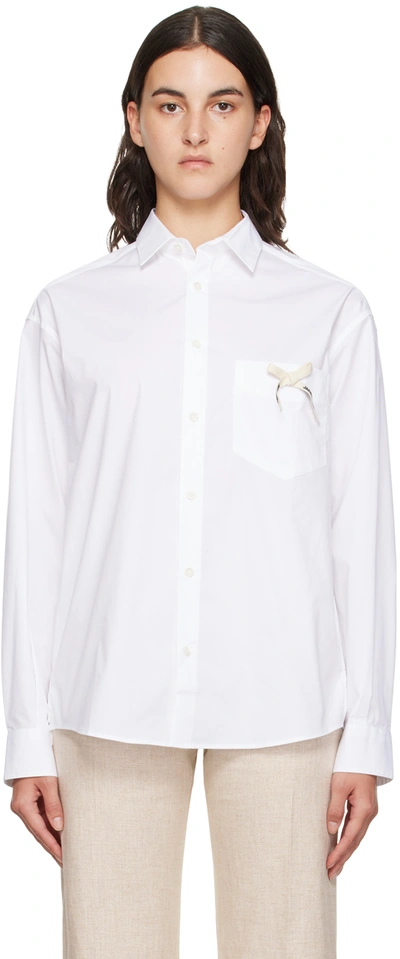 Jacquemus White Le Chouchou 'la Chemise Simon' Shirt In 100 White