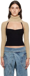 Gimaguas Beige Pop Mangas Turtleneck In Nude
