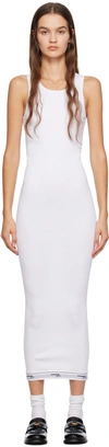Hommegirls White Scoop Neck Maxi Dress In White
