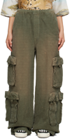 AMIRI KHAKI DRAWSTRING TROUSERS