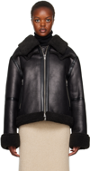 STAND STUDIO BLACK LESSIE FAUX-SHEARLING JACKET