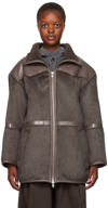 Stand Studio Gray Rylee Faux-shearling Jacket In 80149 ml Gry/ml Gry