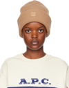 Apc A.p.c. James Beanie Hat Female Brown In Cab Camel