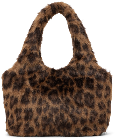 Anna Sui Brown Mini Leopard Faux-fur Bag In Brown Multi