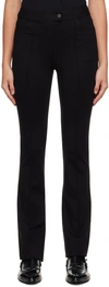 HELMUT LANG BLACK SLIT TROUSERS