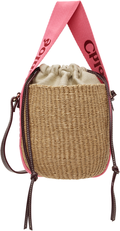 Chloé Woody Basket Bag In Neutrals