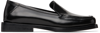 Attico Brushed Leather Micol Loafers In 100 Black