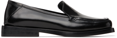 Attico Brushed Leather Micol Loafers In Black
