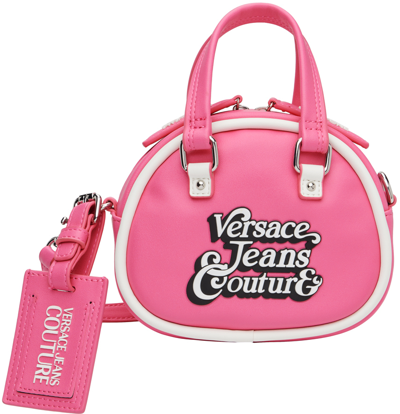Versace Jeans Couture Pink Bowling Bag In E461 Rose