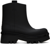 Chloé Rubber Solid Color Ankle Boots With Heel 6cm In Black