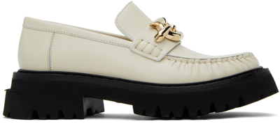 FERRAGAMO OFF-WHITE INGRID LOAFERS