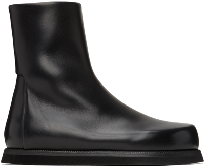 Marsèll Black Zip-up Boots In 666 Black