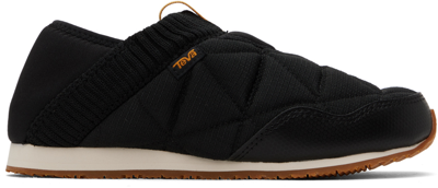 Teva Ember Moc Shearling Womens Black Slippers