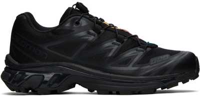 Salomon Black Xt-6 Sneakers In Black/black/phantom