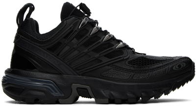 Salomon Black Acs Pro Sneakers In Black/black/black