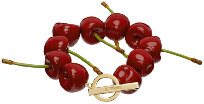 Jacquemus Le Chouchou 'le Bracelet Cerise' Cherry Bracelet In Red