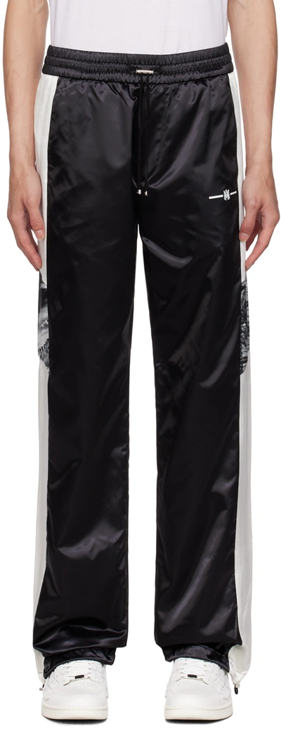 Amiri Black Hawaiian Print Track Pants