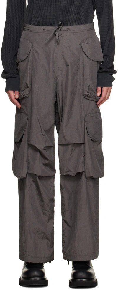 Entire Studios Ssense Exclusive Grey Gocar Cargo Pants In Charcoal