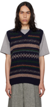 Howlin' Navy A Magic Eye Vest In Navy