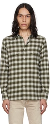 TOM FORD BROWN WESTERN CHECK SHIRT