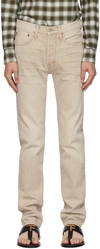 TOM FORD BEIGE PATCH JEANS