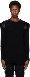 Alyx Black Paneled Sweater In Blk0001 Black