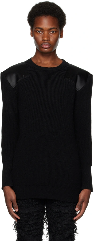 Alyx Black Paneled Sweater In Blk0001 Black