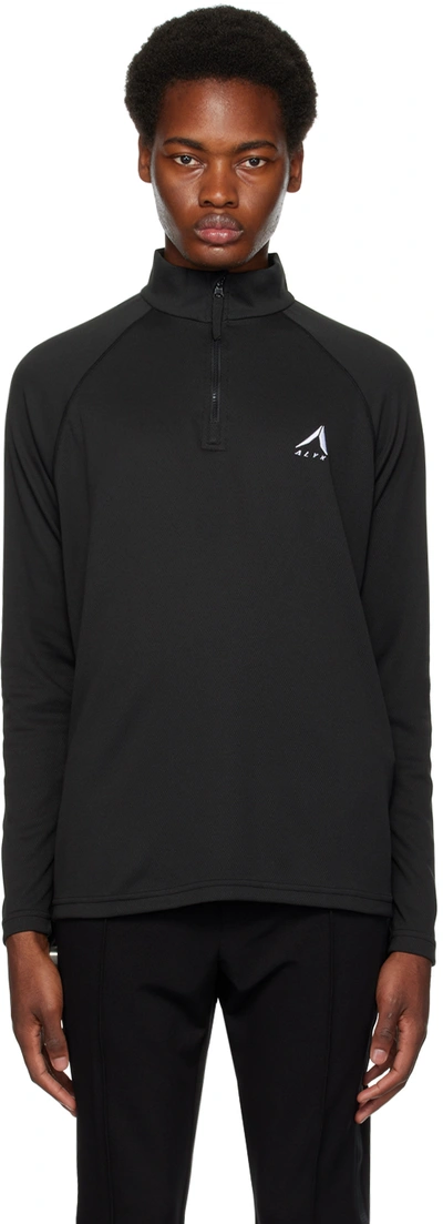 Alyx Black Quarter Zip Sweatshirt In Blk0001 Black
