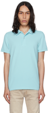 TOM FORD BLUE EMBROIDERED POLO
