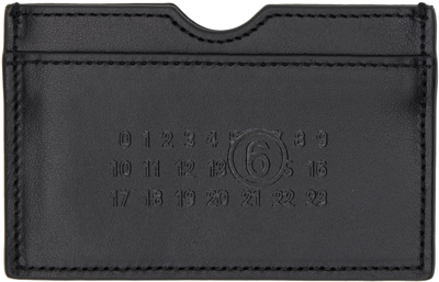 Mm6 Maison Margiela Black Embossed Card Holder In T8013 Black