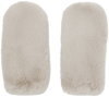 STAND STUDIO OFF-WHITE CHARLIE FAUX-FUR MITTENS