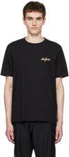 PAUL SMITH BLACK EMBROIDERED T-SHIRT