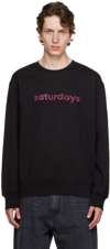 Saturdays Surf Nyc Black Bowery Cheetah Sweatshirt In Black