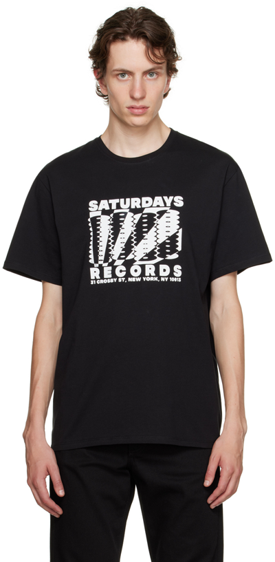 Saturdays Surf Nyc Black 'records' T-shirt