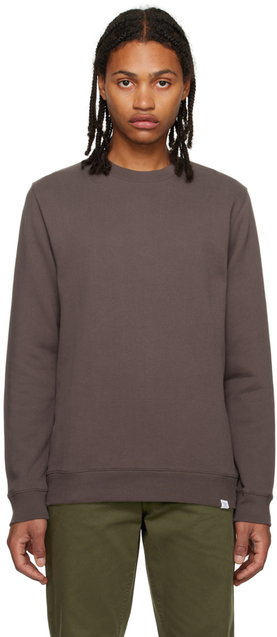 Norse Projects Brown Vagn Sweatshirt In Heathland Brown