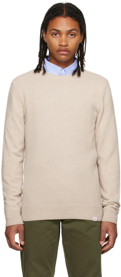 Norse Projects Beige Sigfred Jumper In Oatmeal