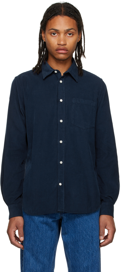 Norse Projects Navy Osvald Shirt In Blue