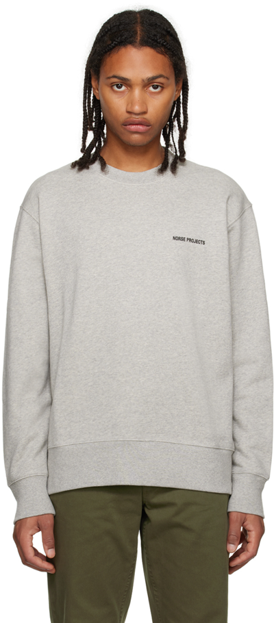 Norse Projects Grey Arne Sweatshirt In 1026