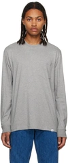 Norse Projects Gray Johannes Long Sleeve T-shirt In Light Grey Melange
