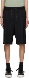 HUGO BLACK RELAXED-FIT SHORTS