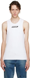 Rta White Racerback Tank Top In White